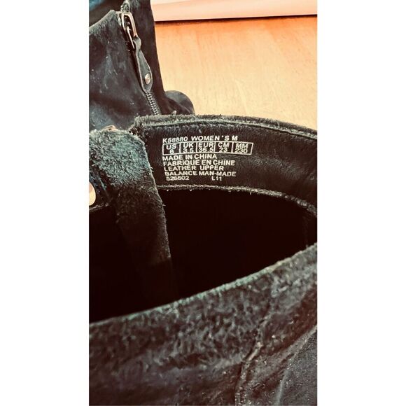 Rockport Black Suede Side Zip Heeled ANkle Boots Size 6 - Picture 7 of 10